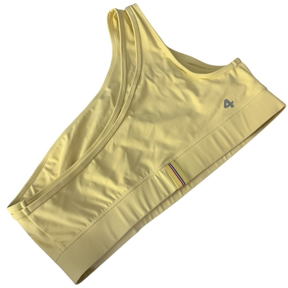 Fourlaps One Shoulder Sports Bra Yellow Size Large | Athleisure Activewear